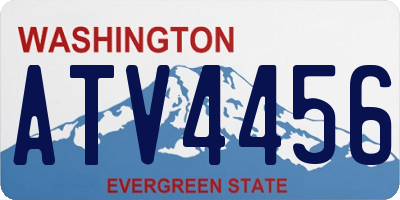 WA license plate ATV4456