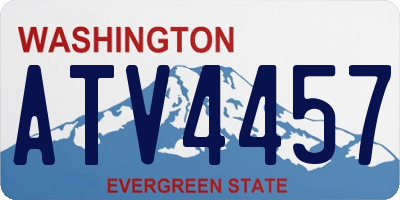 WA license plate ATV4457