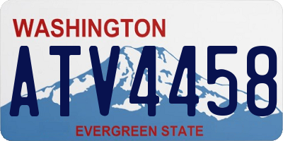 WA license plate ATV4458