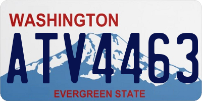 WA license plate ATV4463