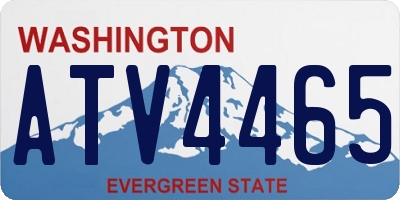 WA license plate ATV4465