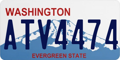 WA license plate ATV4474