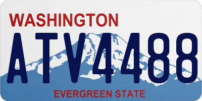 WA license plate ATV4488