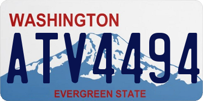 WA license plate ATV4494
