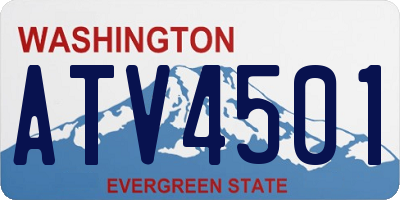 WA license plate ATV4501