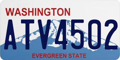 WA license plate ATV4502