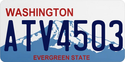 WA license plate ATV4503