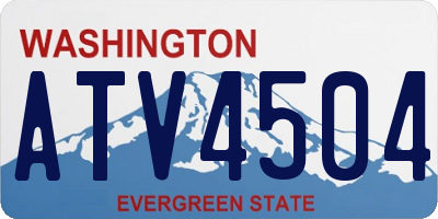 WA license plate ATV4504