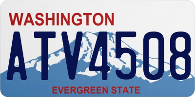 WA license plate ATV4508