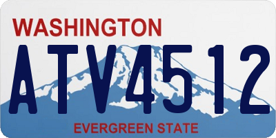 WA license plate ATV4512