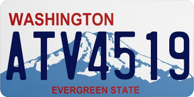 WA license plate ATV4519