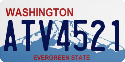 WA license plate ATV4521