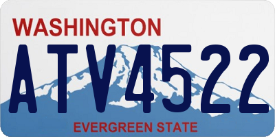 WA license plate ATV4522