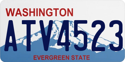 WA license plate ATV4523