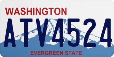 WA license plate ATV4524