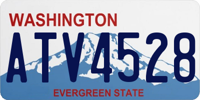 WA license plate ATV4528