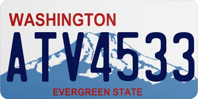 WA license plate ATV4533