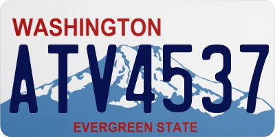 WA license plate ATV4537