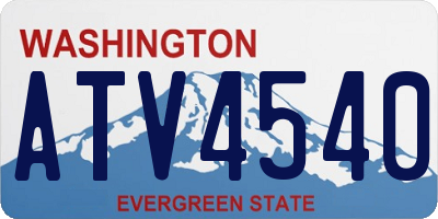 WA license plate ATV4540
