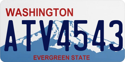 WA license plate ATV4543
