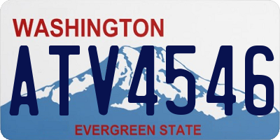 WA license plate ATV4546