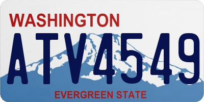 WA license plate ATV4549