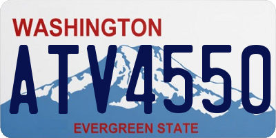 WA license plate ATV4550
