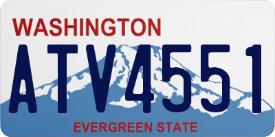 WA license plate ATV4551
