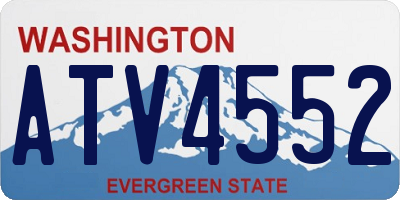 WA license plate ATV4552
