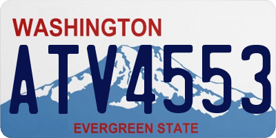 WA license plate ATV4553