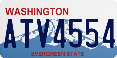 WA license plate ATV4554