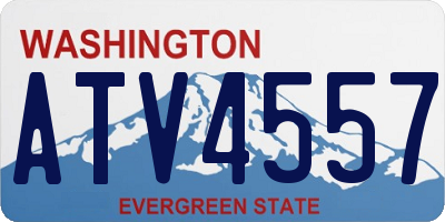 WA license plate ATV4557