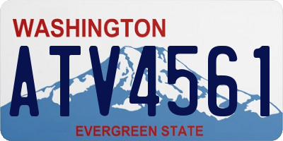 WA license plate ATV4561