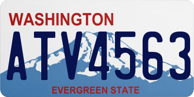 WA license plate ATV4563