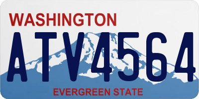WA license plate ATV4564