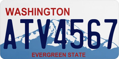 WA license plate ATV4567