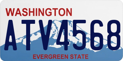 WA license plate ATV4568