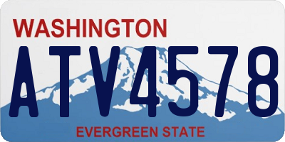 WA license plate ATV4578