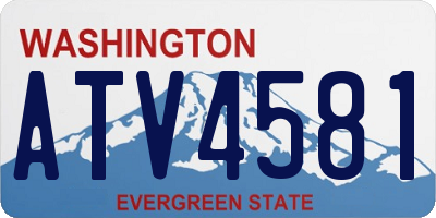 WA license plate ATV4581