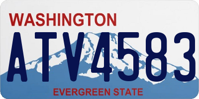 WA license plate ATV4583