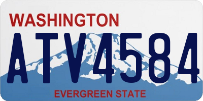 WA license plate ATV4584