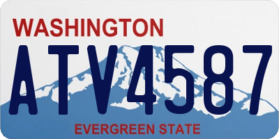 WA license plate ATV4587