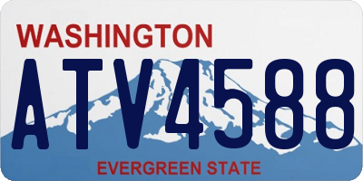 WA license plate ATV4588