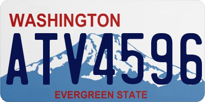 WA license plate ATV4596