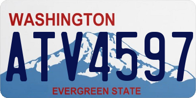WA license plate ATV4597