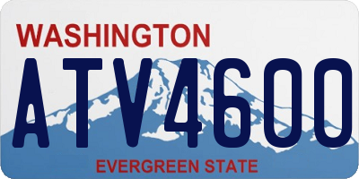 WA license plate ATV4600