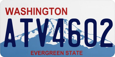 WA license plate ATV4602