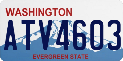 WA license plate ATV4603