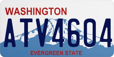 WA license plate ATV4604