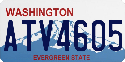 WA license plate ATV4605